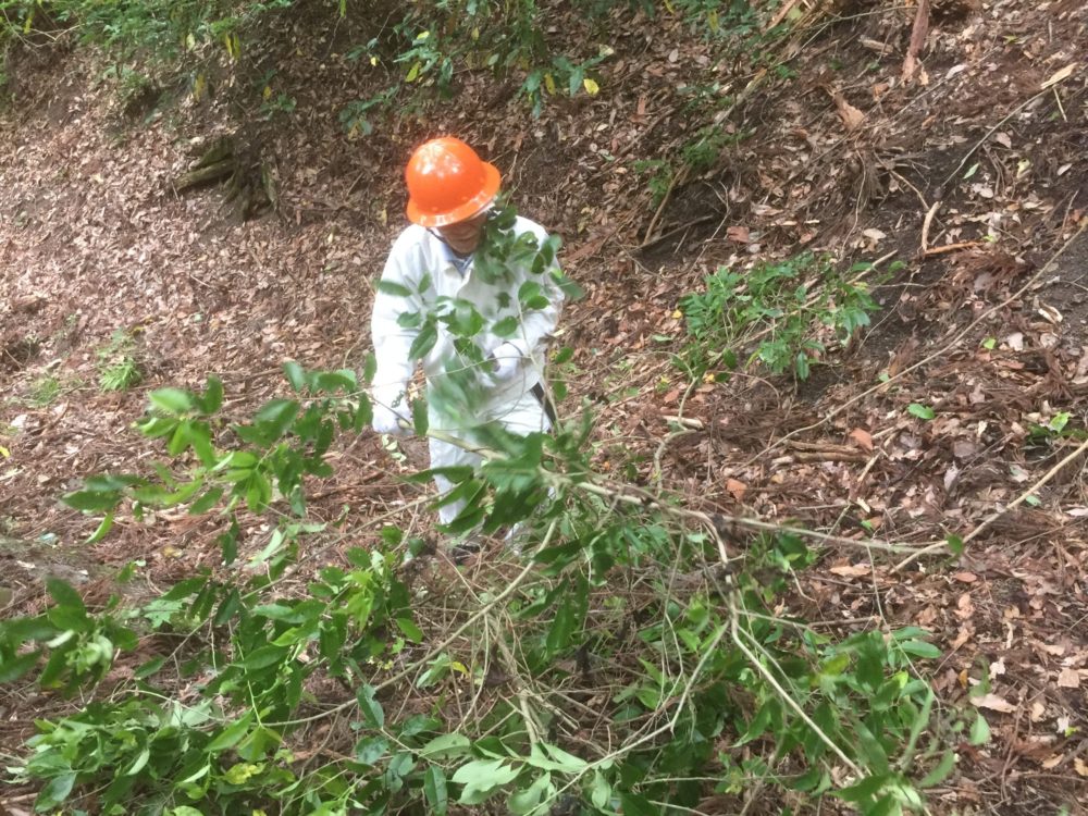 家具製作の熟練工も一緒に後片付け